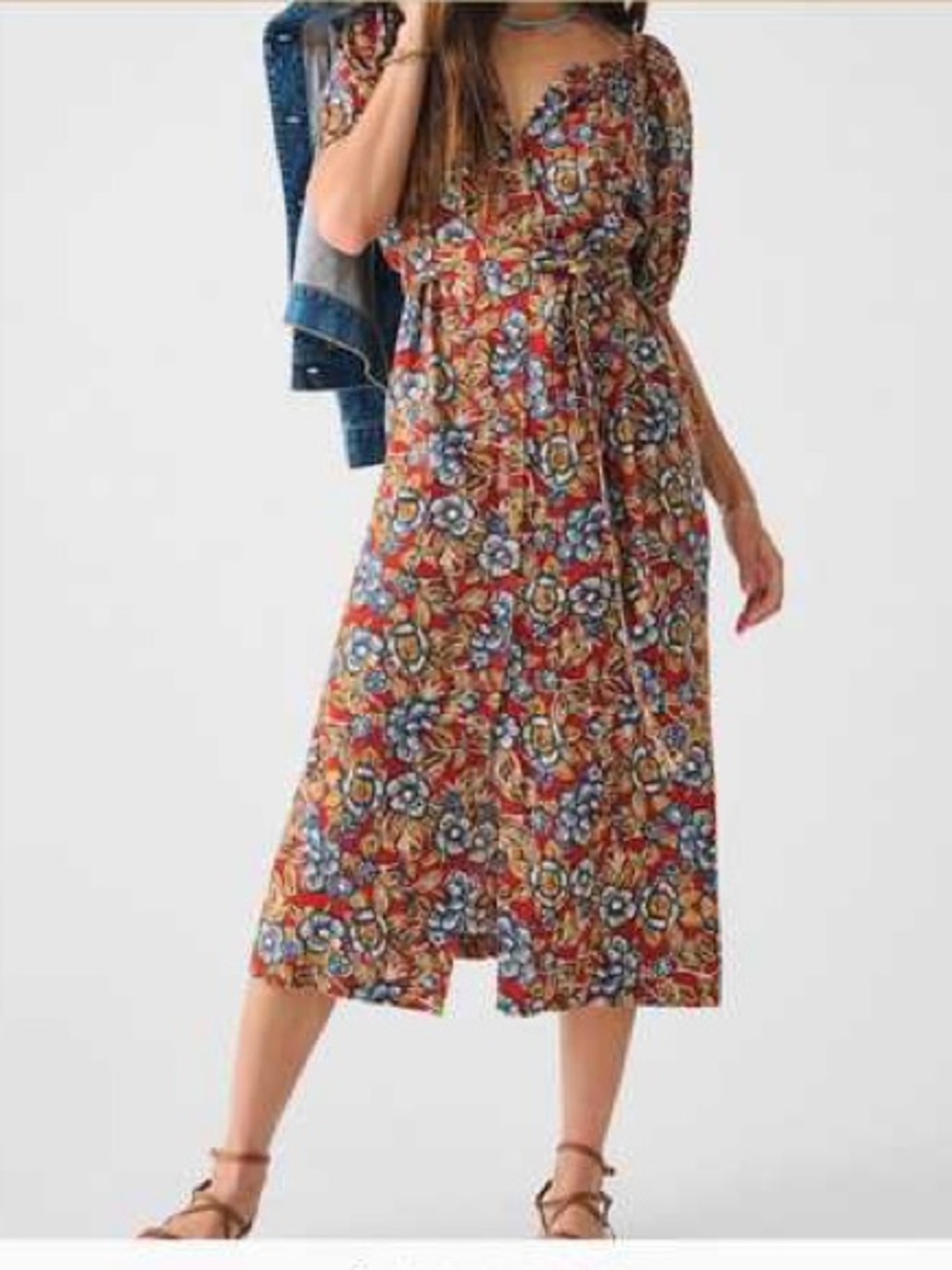 Faherty Floral Midi Dress